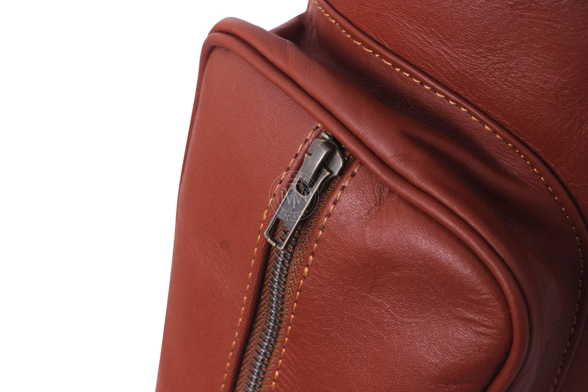 Vintage Leather Sunday Golf Bag, view 5