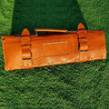 leather knife rolls, chef roll, leather chef knife roll, leather roll