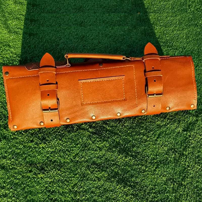 leather knife rolls, chef roll, leather chef knife roll, leather roll
