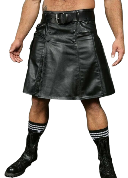 leather kilt, leather kilt for men, mens leather kilt, Gay Kilt, leather gladiator kilt