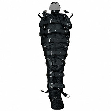 Real leather mummy sleep sack bondage bag