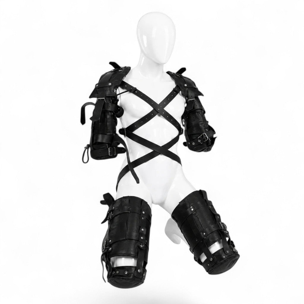Full-Body Genuine Leather Adjustable Harness Set The Wild Tanners