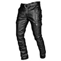 leather pants, leather BDSM Pants, Leather Bondage Pants, Gay Leather Pants, Leather pants mens, Leather Bluf Men's Trousers