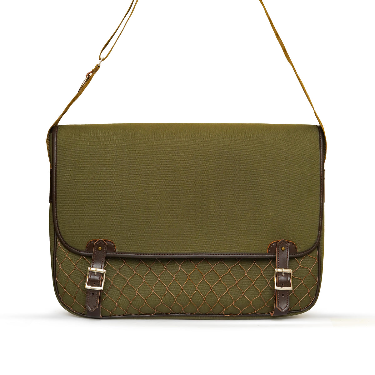 Leather Canvas Satchel Bag