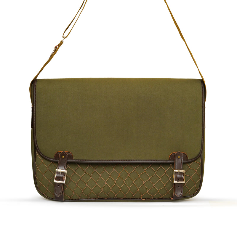 Canvas bag, satchel bag, Fishnet game bag, Fishnet bag, Canvas Satchel Bag