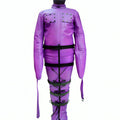 leather sleepsack bondage, full body restraint sack, BDSM leather sleepsack, padded leather bondage bag, adjustable restraint sack