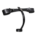 Waist to Ball Cuffs, Leather Waist Balls Cuffs, Black Cuffs, Leather Balls Cuffs, Leather Handcuffs