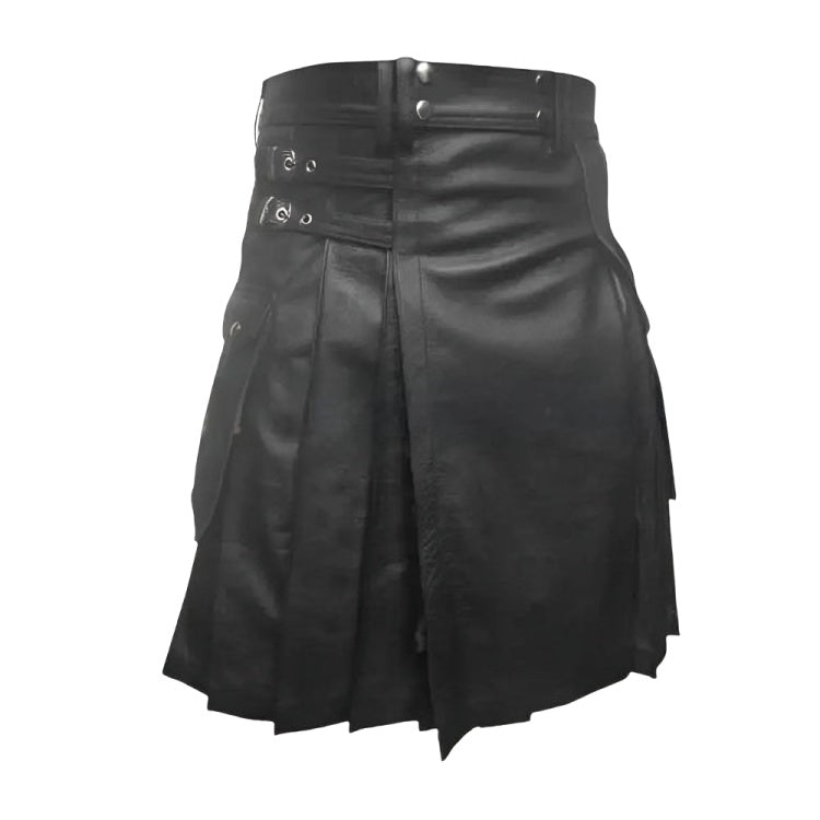 Stylish Leather Gladiator Kilt