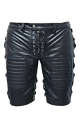 leather shorts, leather shorts bondage, leather shorts bdsm, leather gay shorts, gay leather shorts