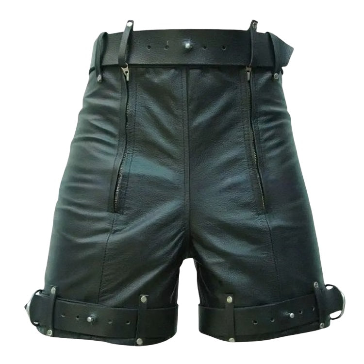 leather shorts, leather shorts bondage, leather shorts bdsm, leather gay shorts, gay leather shorts