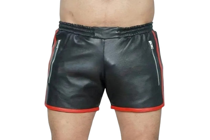 leather shorts, leather shorts bondage, leather shorts bdsm, leather gay shorts, gay leather shorts