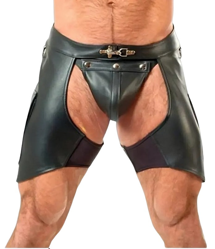 leather shorts, leather shorts bondage, leather shorts bdsm, leather gay shorts, gay leather shorts