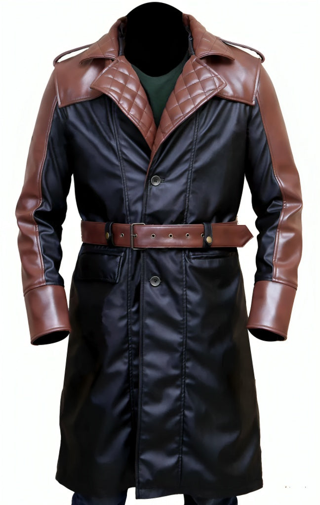 leather coat, leather blazer, leather long coat, leather trench coat, leather long coat, leather overcoat, genuine leather coat, cowhide leather coat