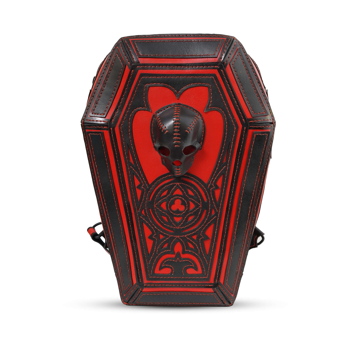 Genuine Leather Steampunk Coffin Backpack