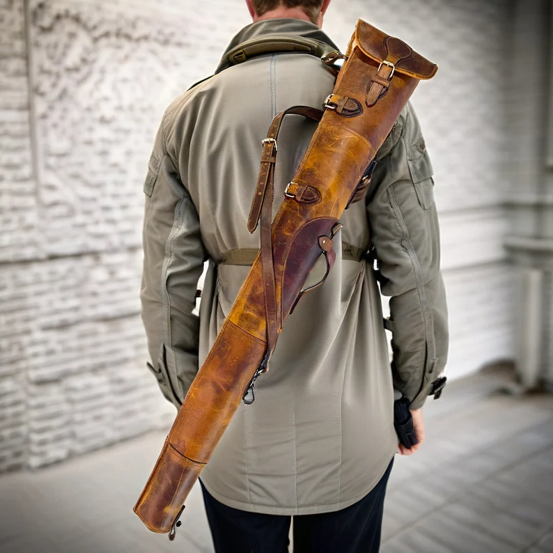 Handmade Leather Shotgun Scabbard, view 3